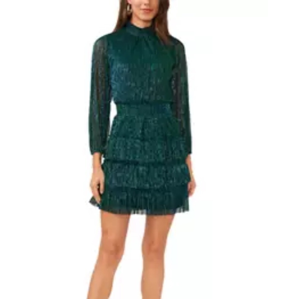 1. State Green Ruffle Dress